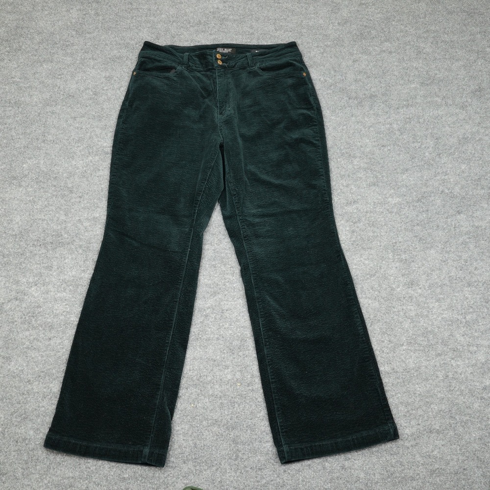 Judy Blue Pants Womens 18W Green Corduroy Wide Leg Stretch JB88654 Casual Chic
